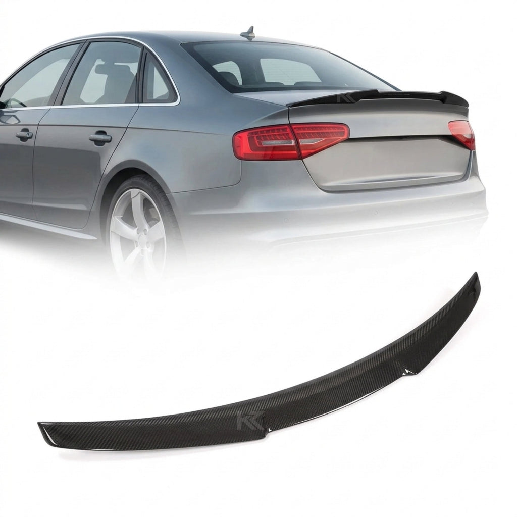 Audi A4 B8.5 S-Line / S4 Sedan Carbon Fiber Rear Trunk Lip Spoiler Wing 2013 - 2016