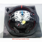 Full Leather Steering Wheel for GMC Sierra 1500 AT4, Denali, 2500HD & 3500HD 2019–2025 with Paddle Shifter Cutouts