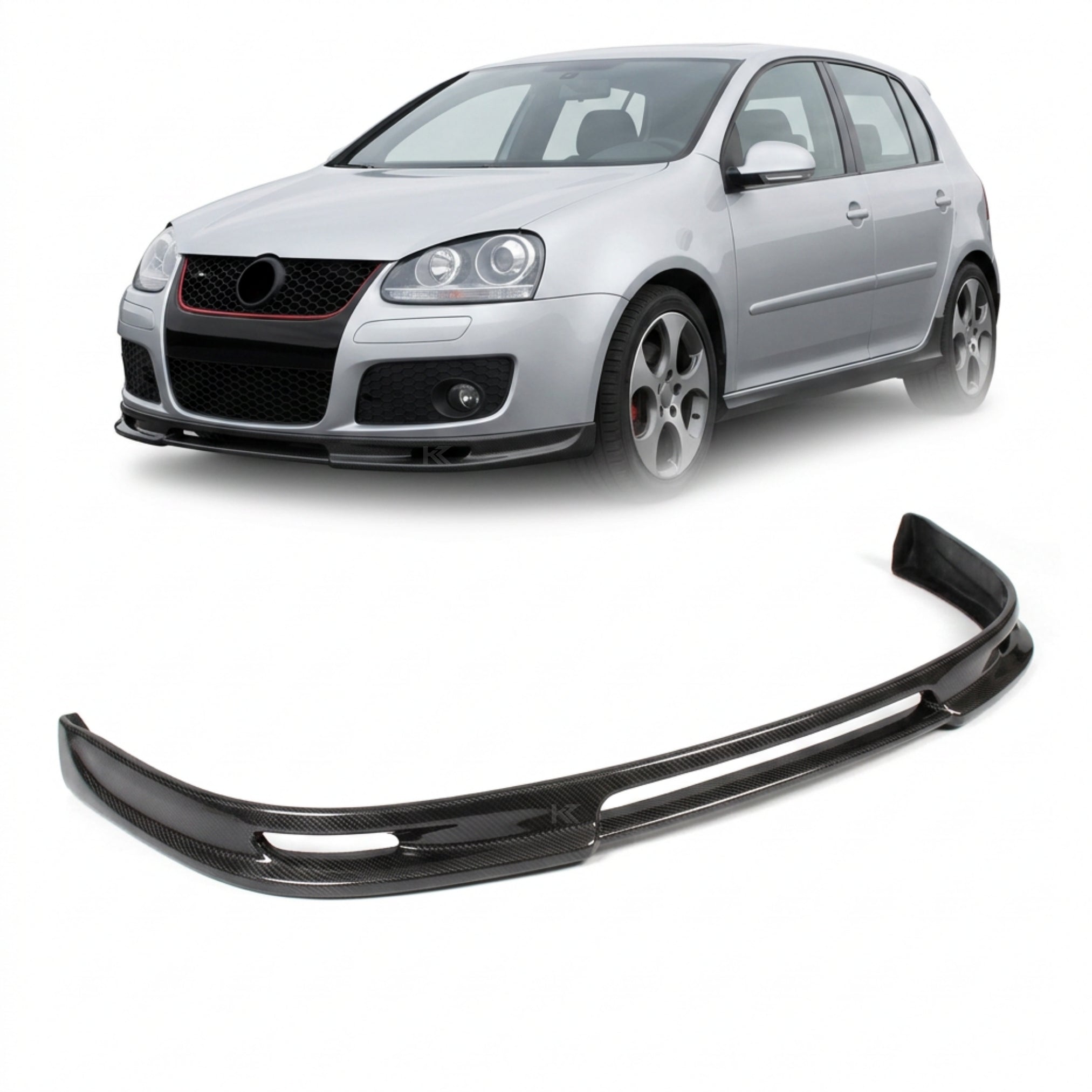 VW Golf MK5 GTI Carbon Fiber Front Lip – A-Style Splitter (2006–2008)