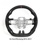 Real Carbon Fiber Steering Wheel for Ford Mustang GT Shelby 2015-2023