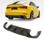 Audi RS3 8V Sedan Carbon Fiber Rear Bumper Diffuser Lip 2017 - 2019