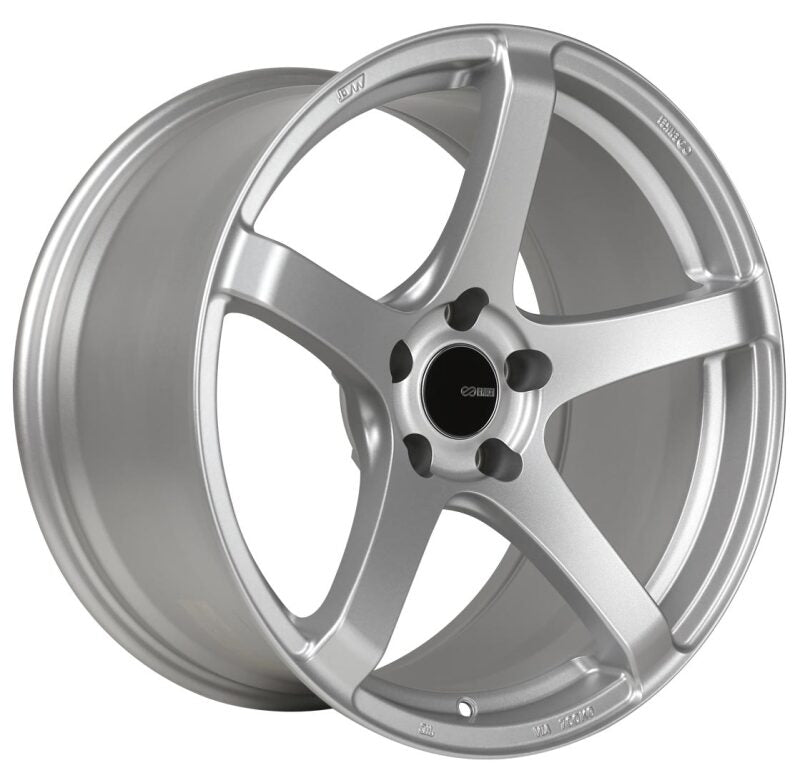 Enkei Kojin 18x8 45mm Offset 5x112 Bolt Pattern 72.6mm Bore Dia Matte Silver Wheel
