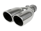 aFe Takeda 304 Stainless Steel Clamp-on Exhaust Tip Polished 2-1/2ininlet x 3-1/2in Outlet X 12in L