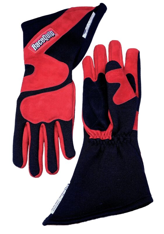 RaceQuip SFI-5 Red/Black Medium Long Angle Cut Glove
