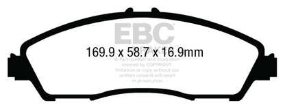 EBC 14+ Acura MDX 3.5 Greenstuff Front Brake Pads