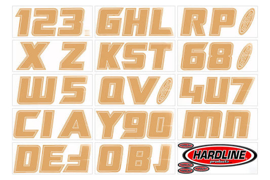 Hardline Boat Lettering Registration Installation Kit 3 in. - 900 Brown