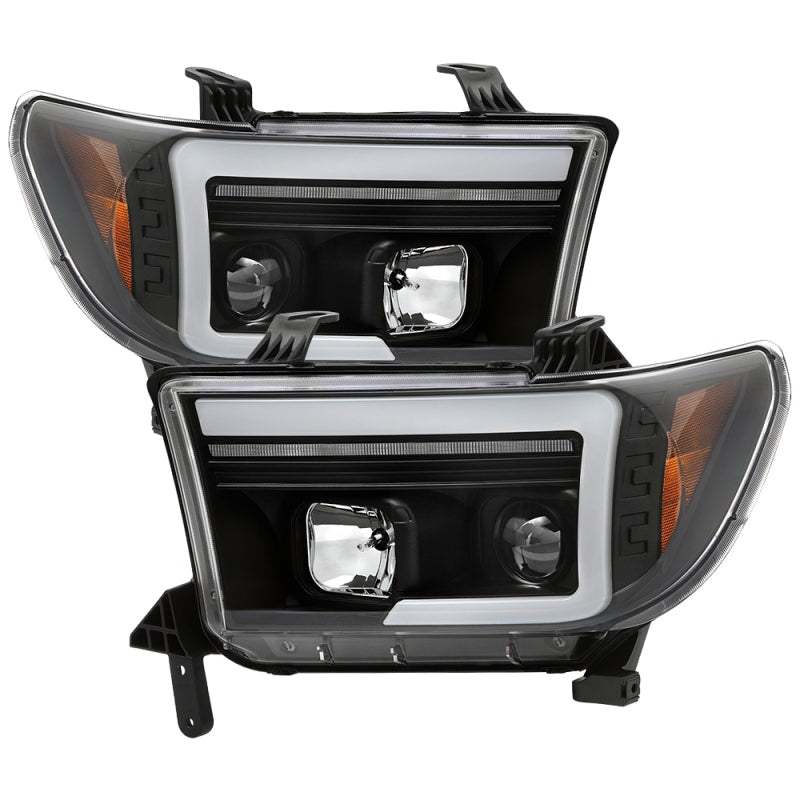 Spyder 07-09 Toyota Tundra Projector Headlights - Black (PRO-YD-TTU07V3PL-SEQ-BK)