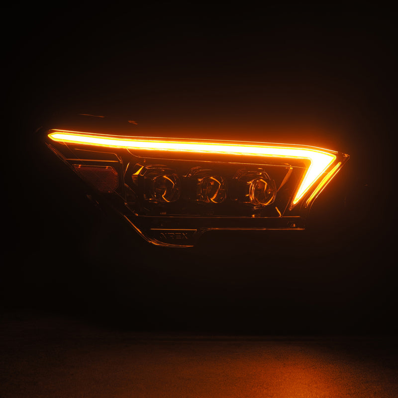 AlphaRex 2024+ Toyota Tacoma NOVA-Series LED Proj Headlights Alpha-Blk w/Actv Light & Seq. Sig + DRL