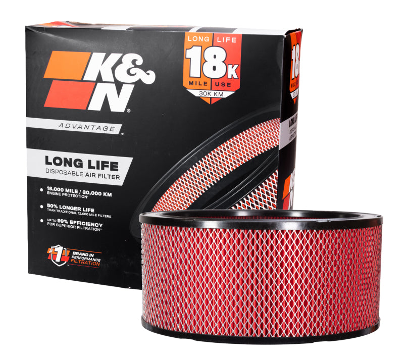 K&N Advantage Air Filter 18K Miles Gm Trucks V8-350 454 1972-1980