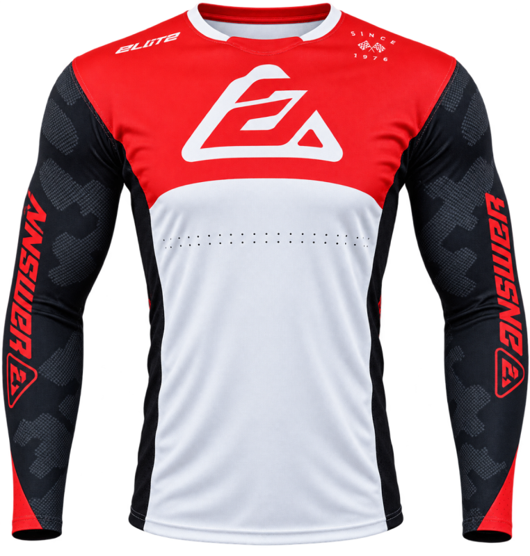 Answer LE Elite Camo Jersey Red/White/Black Youth - Medium