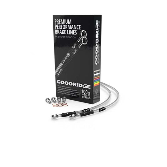 Goodridge 89-92 Yamaha FZR750 Clear Race Front SS Brake Lines