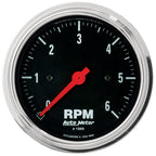 Autometer Traditional Chrome 3-3/8in 6K RPM In-Dash Mechanical Tachometer