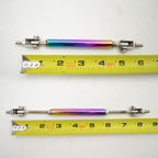 Universal Adjustable 5.5"-8" 2PC  Neochrome Bumper Lip Splitter Rods