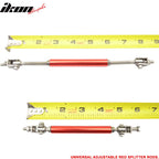 Universal Adjustable 5.5"-8" 2PC Red Bumper Lip Splitter Chin Rod