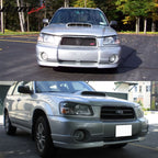 2003-2005 Subaru Forester DS Style Unpainted Black Front Bumper Lip PU