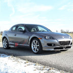 2004-2010 Mazda RX8 OE Style Unpainted Black Side Skirts Extension PU
