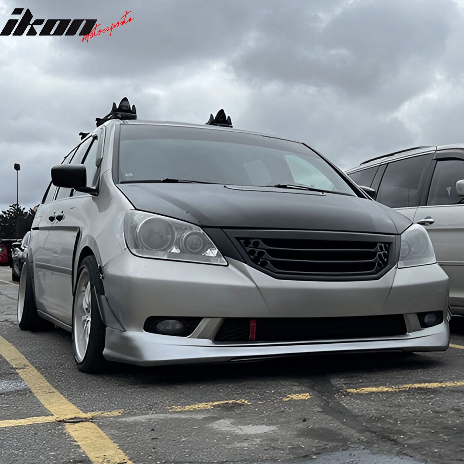 2005-2007 Honda Odyssey Unpainted Black Front Bumper Lip Spoiler PU