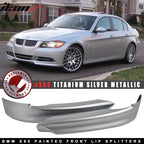 Fits 05-08 BMW E90 3-Series OE Front Lip Splitter 2PC OE Color
