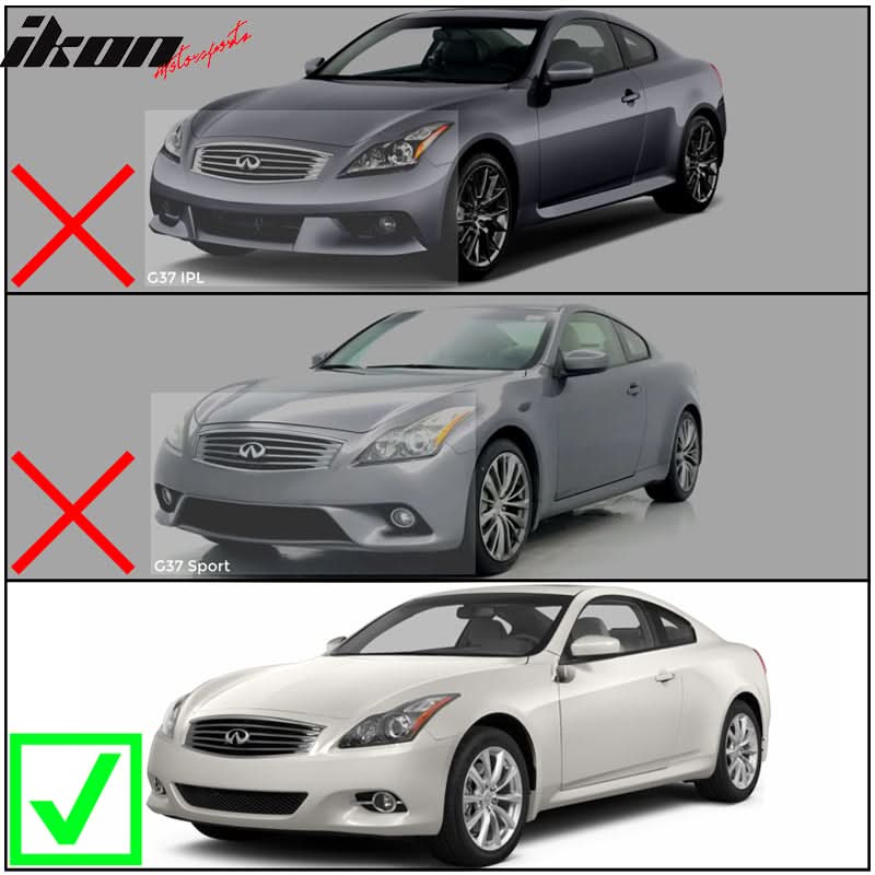 2008-2014 Infiniti G37 Coupe Q60 J Style Unpainted Front Bumper Lip PU