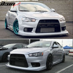 2008-2015 Mitsubishi Lancer EVO 10 X V Unpainted Front Bumper Lip PU