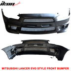 2008-2015 Mitsubishi Lancer EVO Style Front Bumper Cover W/ Fog Lights