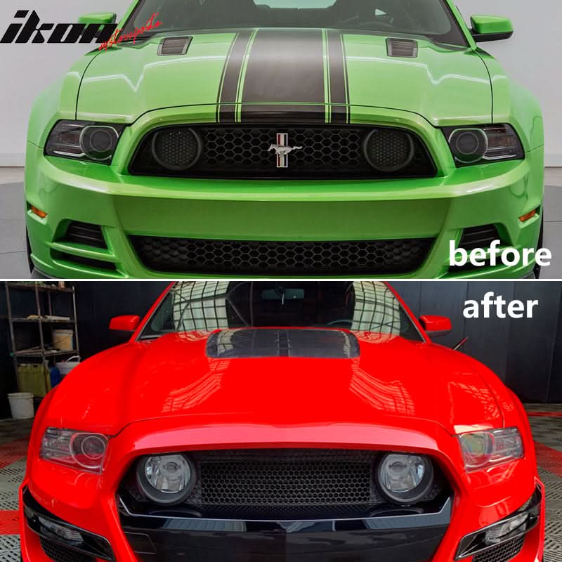 2010-2014 Ford Mustang GT500 Style Unpainted Front Hood Panel Aluminum