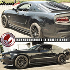 2010-2014 Mustang V6 V8 GT Bottom Line Black Side Skirts Splitter PP