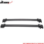 2011-2016 Jeep Compass OE Style Black Roof Rack Cross Bar ABS Aluminum