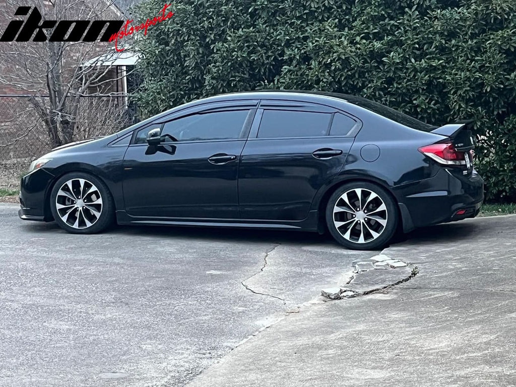 2012-2015 Honda Civic Sedan Mugen RR Style Side Skirts Panels ABS