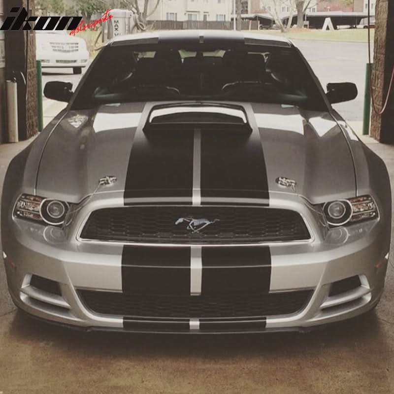 2013-2014 Mustang GT Type Style Unpainted Black Hood Vent Scoop PU