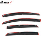 2013-2018 Ford Fusion Mugen Style Smoke Tinted Window Visors Acrylic