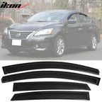 2013-2019 Nissan Sentra Slim Style Smoke Window Visor Guard Acrylic