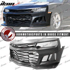 2014-2015 Chevy Camaro ZL1 Style Unpainted Black Front Bumper Cover PP