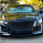 2014-2019 Cadillac CTS B Style Black Front Bumper Hood Grille ABS
