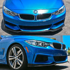 2014-2020 BMW F32 F33 F36 E Style Unpainted Black Front Bumper Lip PU