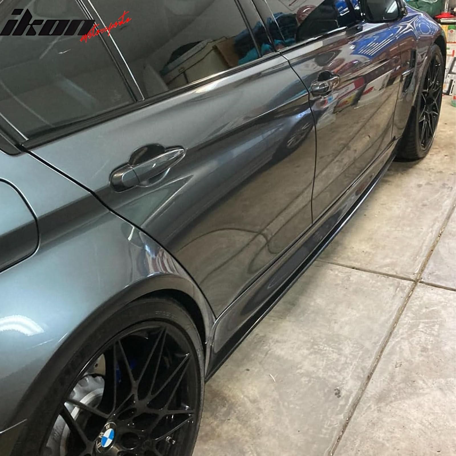 2015-2018 BMW F80 M3 Side Skirts Extention MT Style PU Unpainted Black