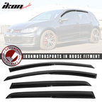 2015-2019 Volkswagen VW Golf MK7 Window Visor Mugen Style Smoke Tinted