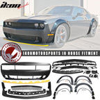 2015-2023 Dodge Challenger Front Full Bumper & Lip + Fender Flares PP