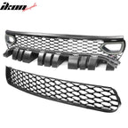 2015-2023 Dodge Charger SRT Style Black Upper Lower Grille LED Lights
