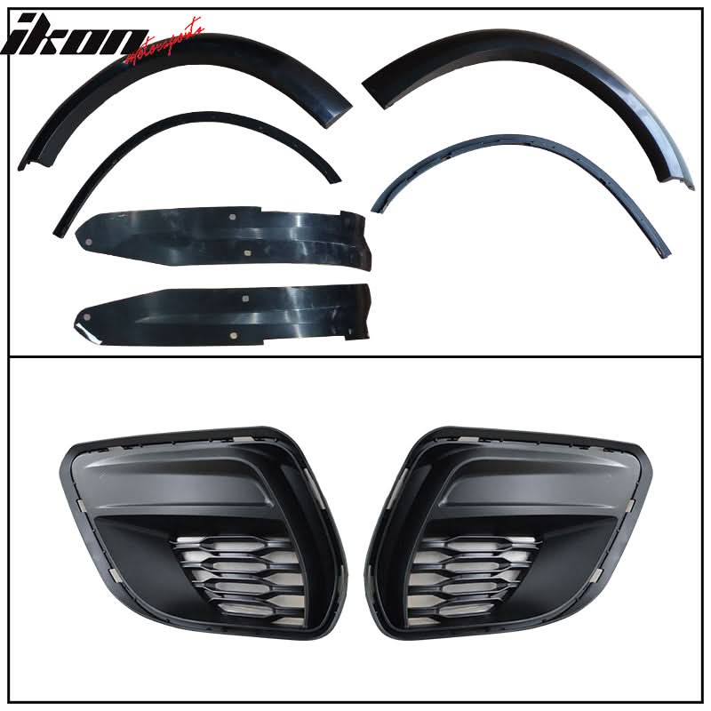 2015-2023 Dodge Charger IKON Matte Black Rear Bumper Cover Diffuer PP
