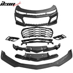 2016-2018 Chevy Camaro ZL1 Style Front Bumper + DRL Fog Lights Pair