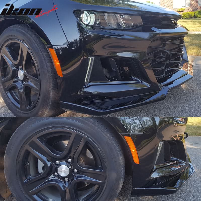 2016-2018 Chevy Camaro ZL1 Style Front Bumper + DRL Fog Lights Pair