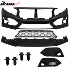 2016-2021 Honda Civic OE Style Unpainted Front Bumper Cover W/ Grille
