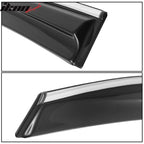 2016-2021 Honda Civic Sedan Smoke Chrome Mugen Window Visors Acylic
