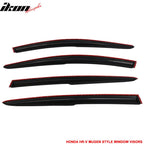2016-2022 Honda HRV Window Visor Mugen Style Smoke Tinted Acrylic