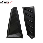 2016-2024 Chevy Camaro Black Rear Window Louvers Pair ABS