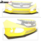 2017-2021 Honda Civic Sport 4Dr IKON V6 Front Bumper Lip Splitter PU