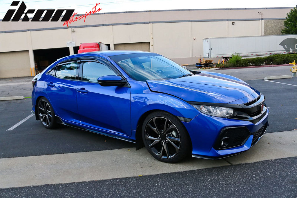 2017-2021 Honda Civic Hatchback 4PCS Mugen Style Window Visors Acrylic