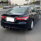 2018-2024 Toyota Camry LE XLE Gloss Black Rear Bumper Diffuser Lip PP