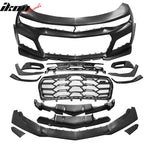 2019-2024 Chevy Camaro 1LE Style Unpainted Black Front Bumper Guard PP